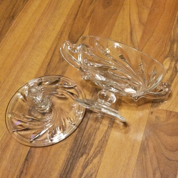 Vintage Cut Glass Apothecary Candy Dish With Lid - Picture 6 of 8